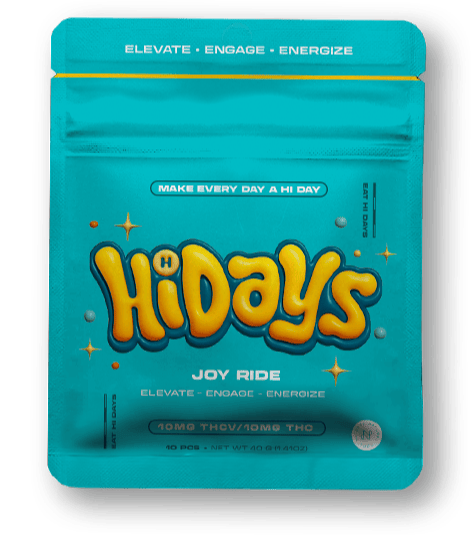 HiDays package for their "joy ride" chewable thc